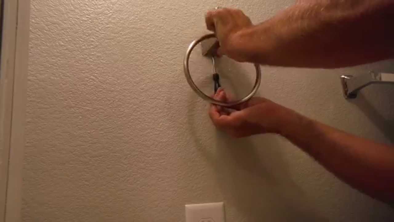 How to Hang / Install a Towel Ring / Towel Rack from Home Depot / Lowes