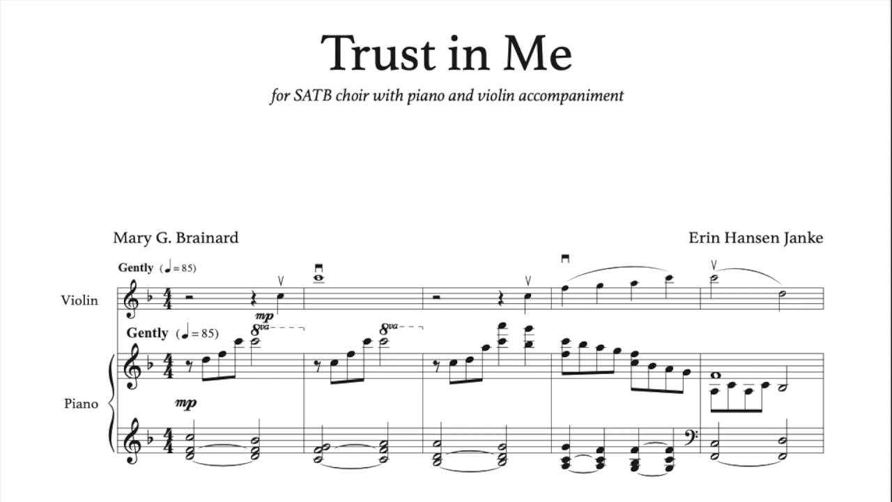Trust in Me (original SATB composition) // Erin Hansen Janke