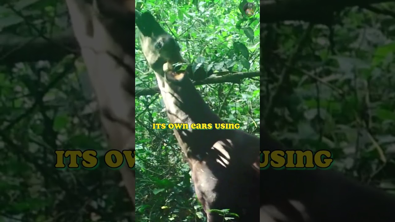 Weird Animal Facts: The Okapi and its Ear-Cleaning Abilities #shorts  #okapi