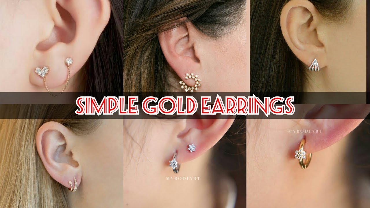Simple gold earrings design for girls|| beautiful and unique earrings designs 2019