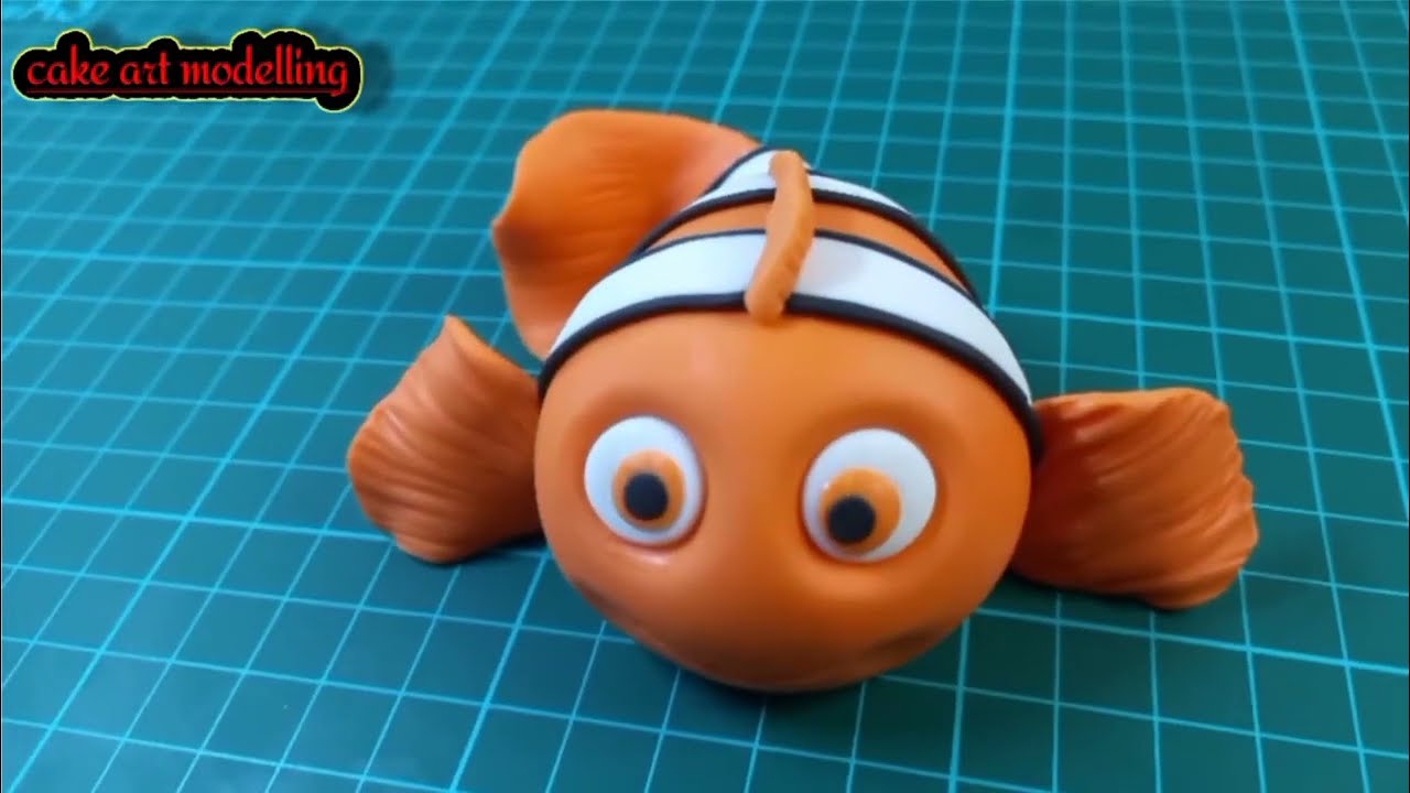 NEMO 3D CAKE  topper fondant#tutorial