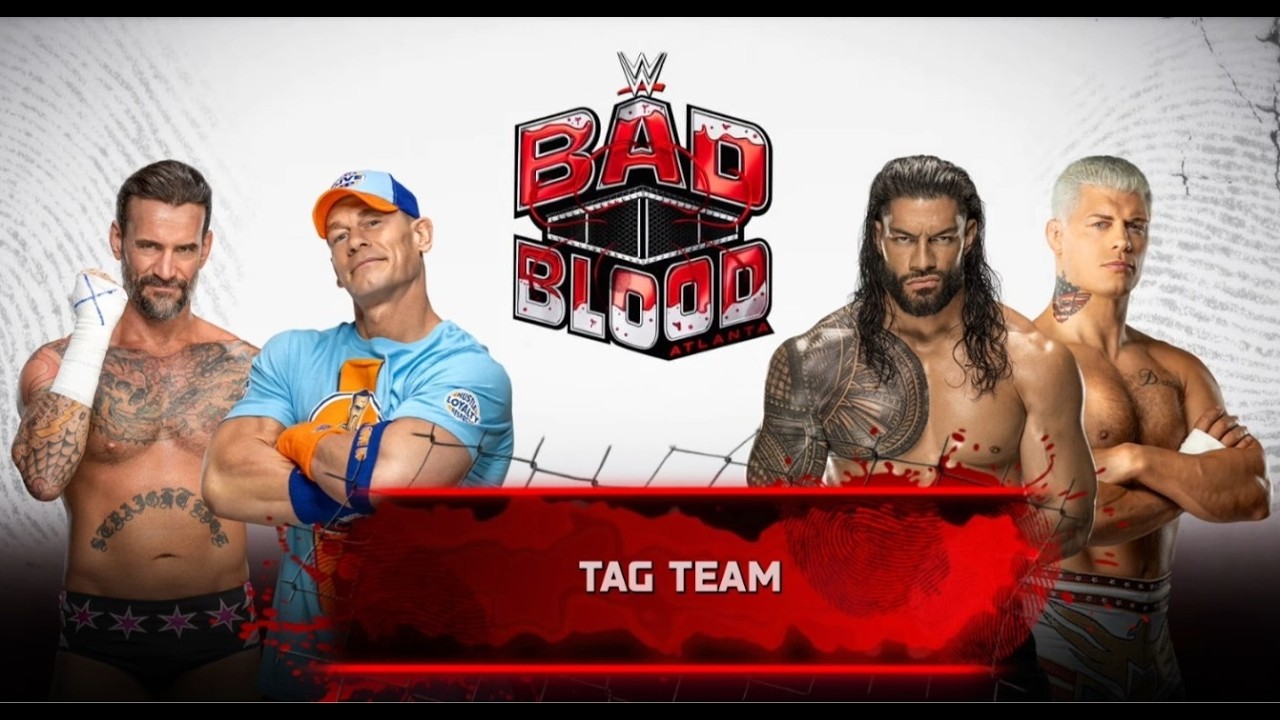 FULL MATCH - CM PUNK & JOHN CENA VS ROMAN REIGNS & CODY RHODES #2k25 #wwe #2k24 #ps5 #wrestlemania
