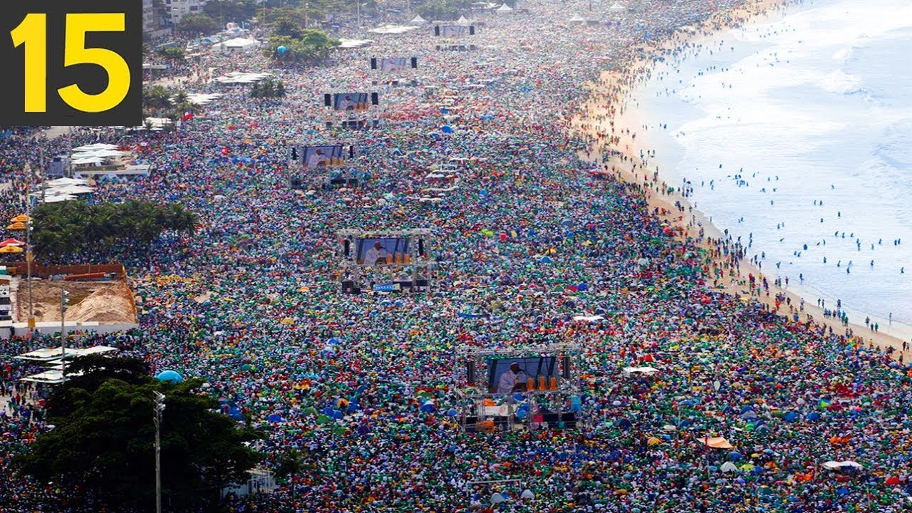 15 LARGEST CROWDS in Human History