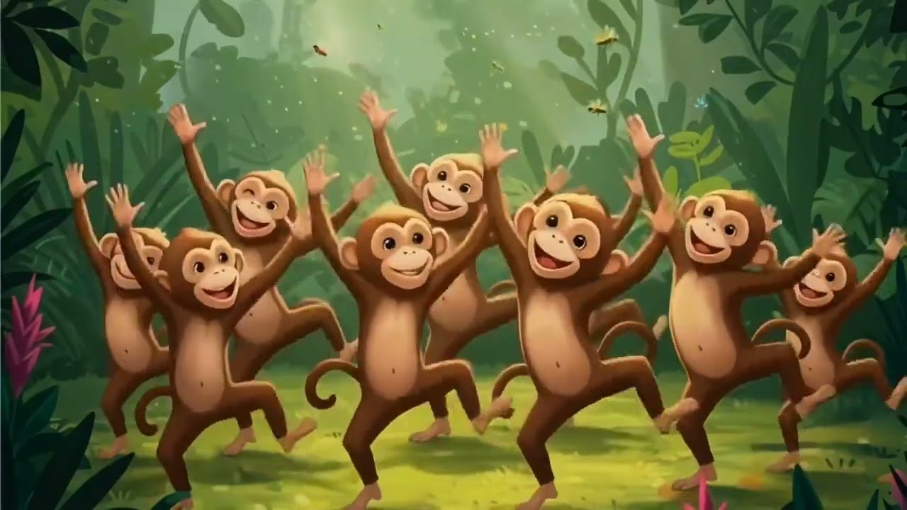 Five Little Monkeys Still in the Game | Educational Nursery Rhyme for Kids Learning Songs