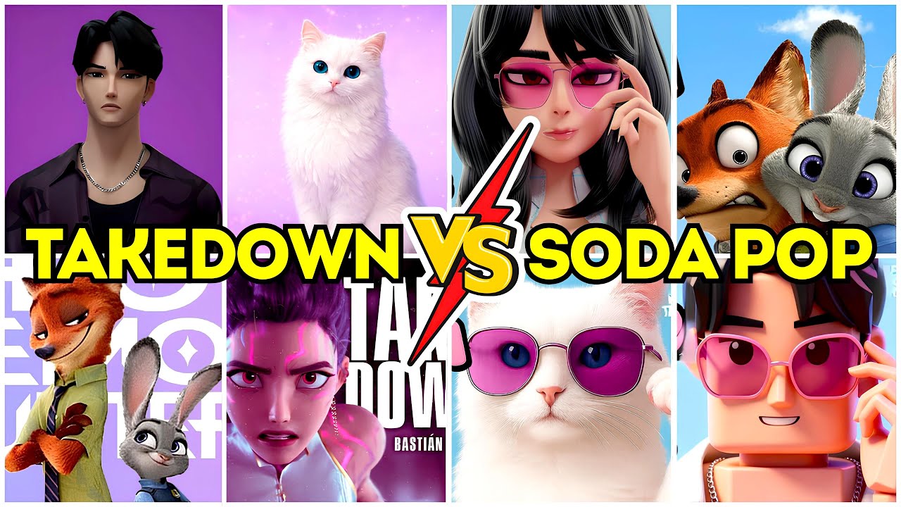 Song TAKEDOWN vs SODA POP Different Versions ~ Guess The Song KPOP DEMON HUNTERS #7