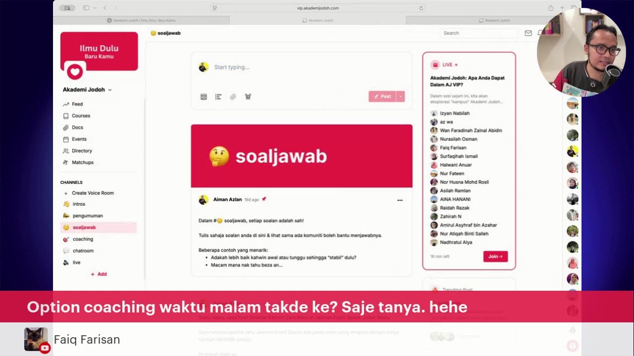Akademi Jodoh: Apa Anda Dapat Dalam AJ VIP?
