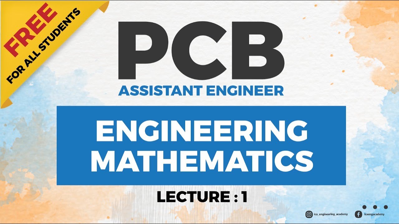 PCB AE CVIL | 100 DAYS CLASS | ENGINEERING MATHEMATICS | LEC 1 | Free class |  CIVIL ENGINEERING