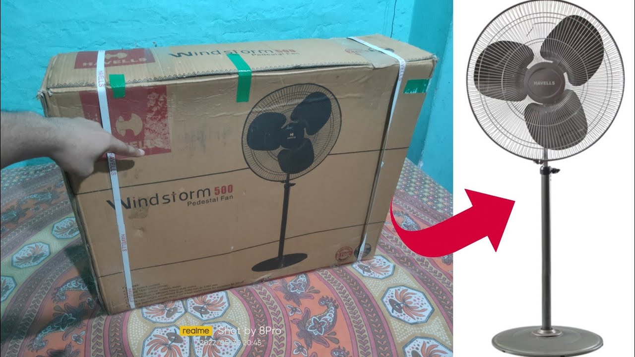 Best Pedestal Fan for Home? 🔥 | Havells Windstorm 500mm Unboxing & Honest Review! ⚡️🌀