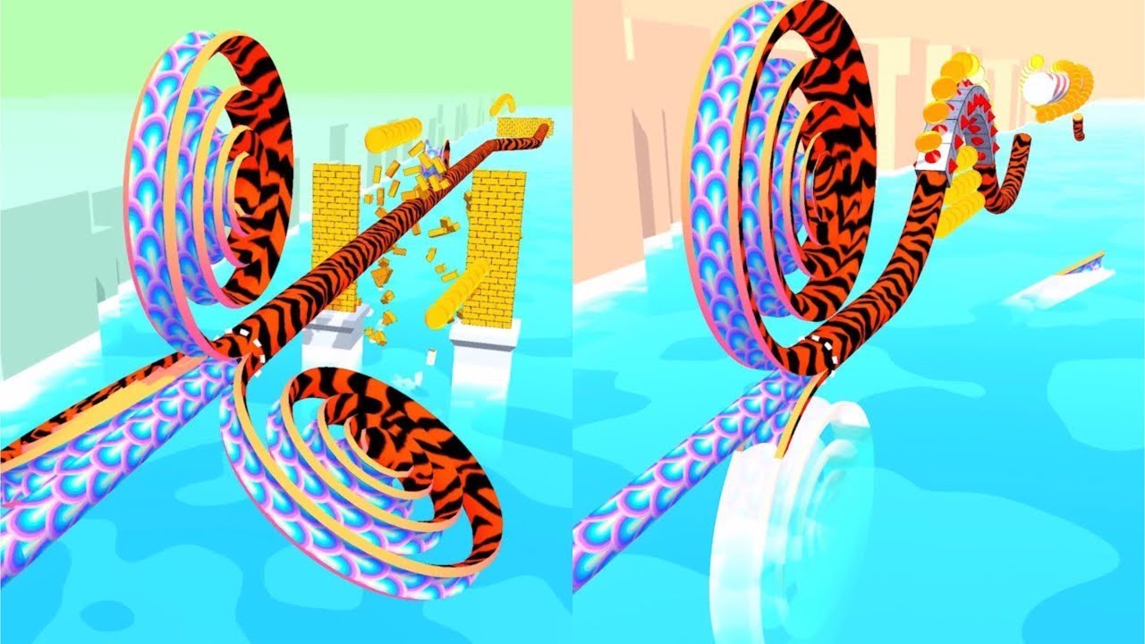 Spiral Rider! Very Satisfying And Relaxing ASMR Slicing Game