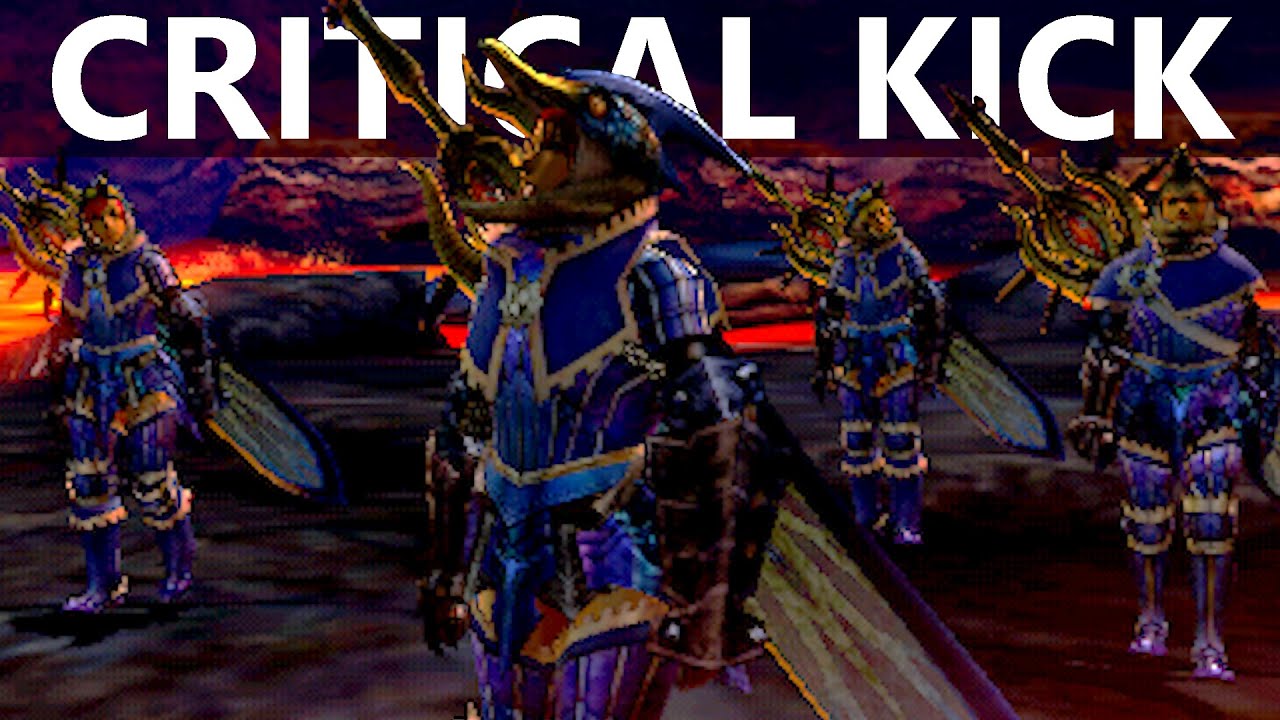 【MH4U】Critical Kick︱Four Velocidrome VS Akantor