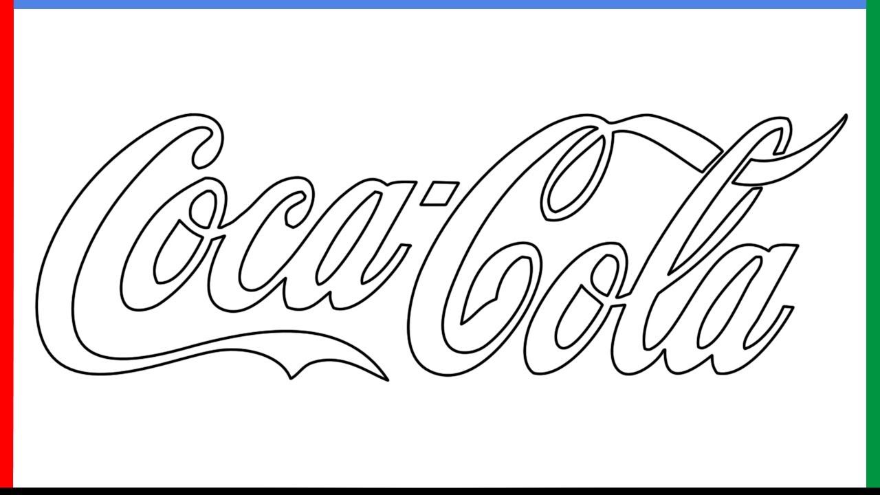 How to draw Coca Cola Logo step by step for beginners