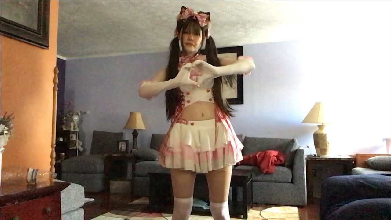 chocola struggles while dancing to caramelladansen