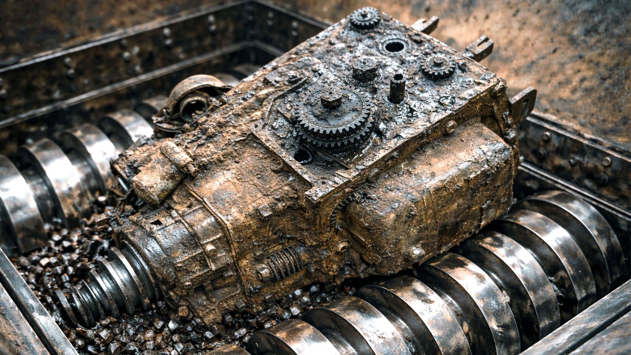 Giant Industrial Shredder Meets Hard Metal Engine! | Extreme Metal Shredding Machine