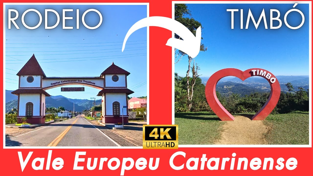 Rumo ao Coração do Vale Europeu: Uma viagem de carro por Rodeio e Timbó - 4K