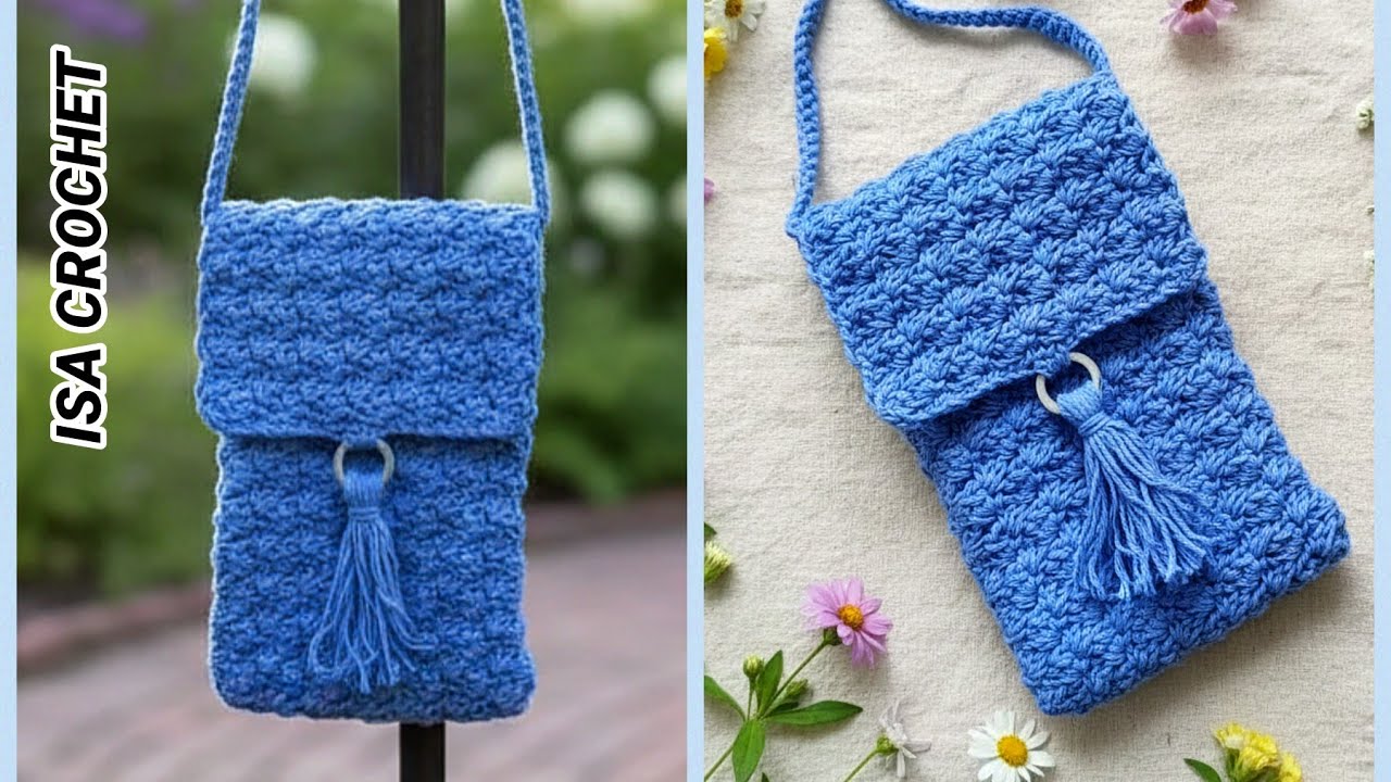 Tuto pochette téléphone /étui à lunettes facile au crochet @isacrochet