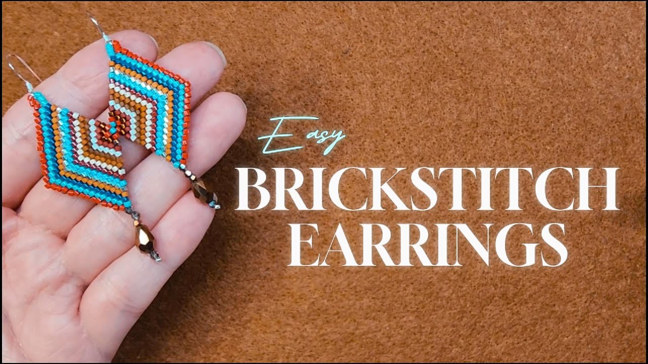 How to Make Brick Stitch Earrings with Delica Seed Beads | Step-by-Step Tutorial