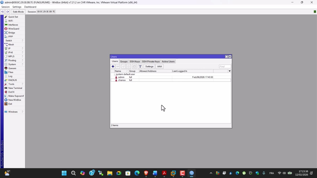 Chansa Tech: 🔐 MikroTik : Création d’utilisateur et suppression de groupe (Tutoriel Complet 2026)