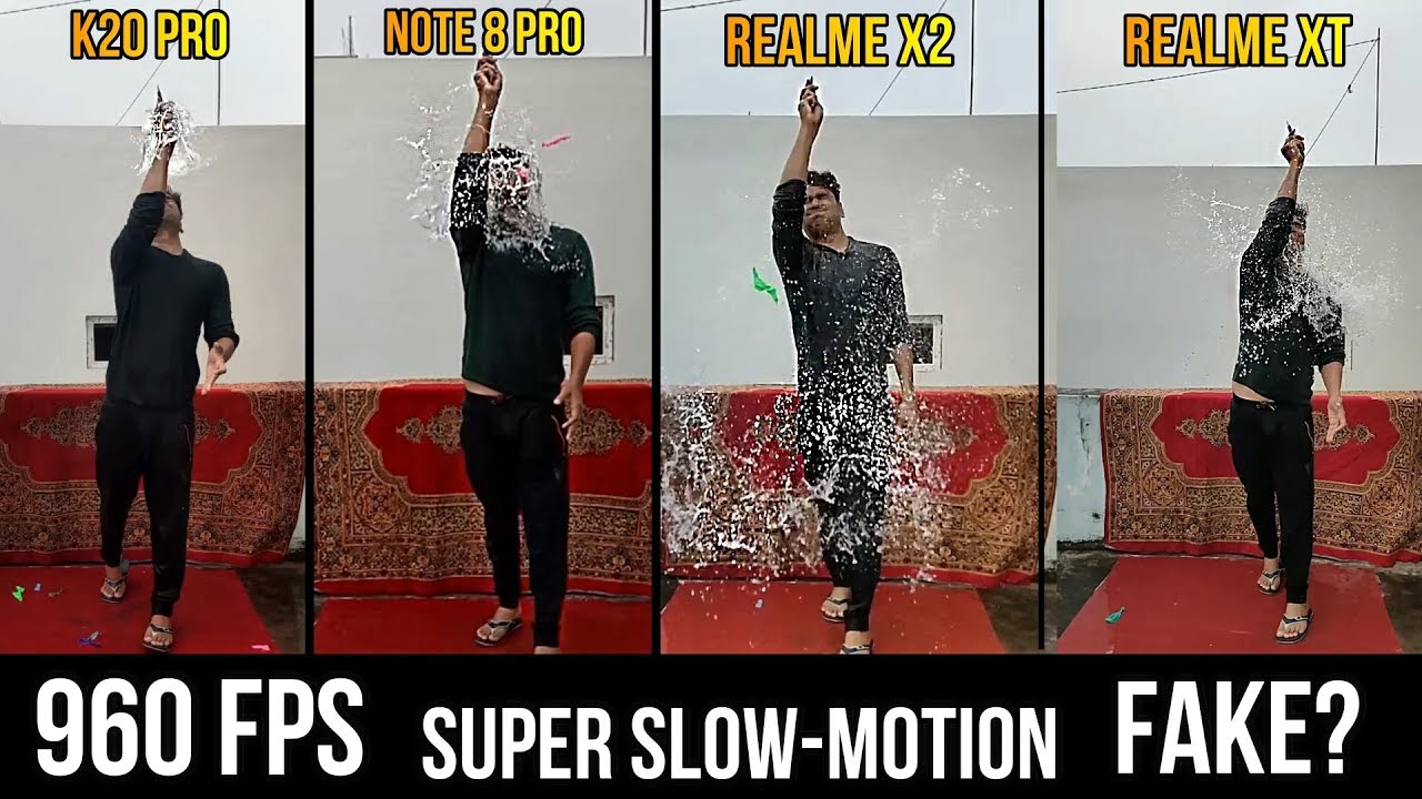 960 FPS COMPARISON -FAKE? REALME X2 VS XT VS NOTE 8  PRO VS K20 PRO