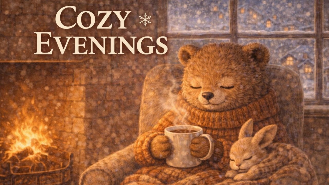 🌙 Winter Evenings by the Hearth 🔥 | Cozy Storybook Music for Deep Sleep