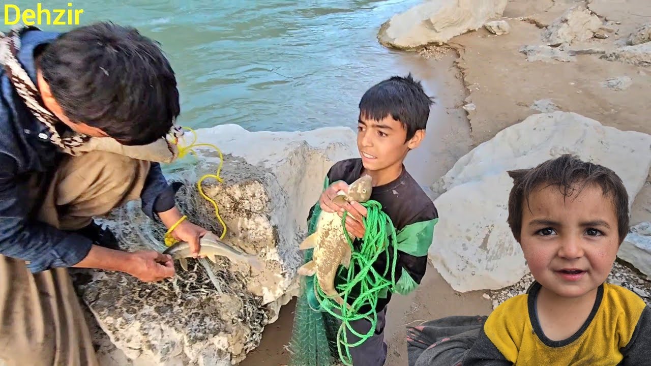 Fishing under the moonlight; the night Aqarbun and Hussein stayed in the mountains