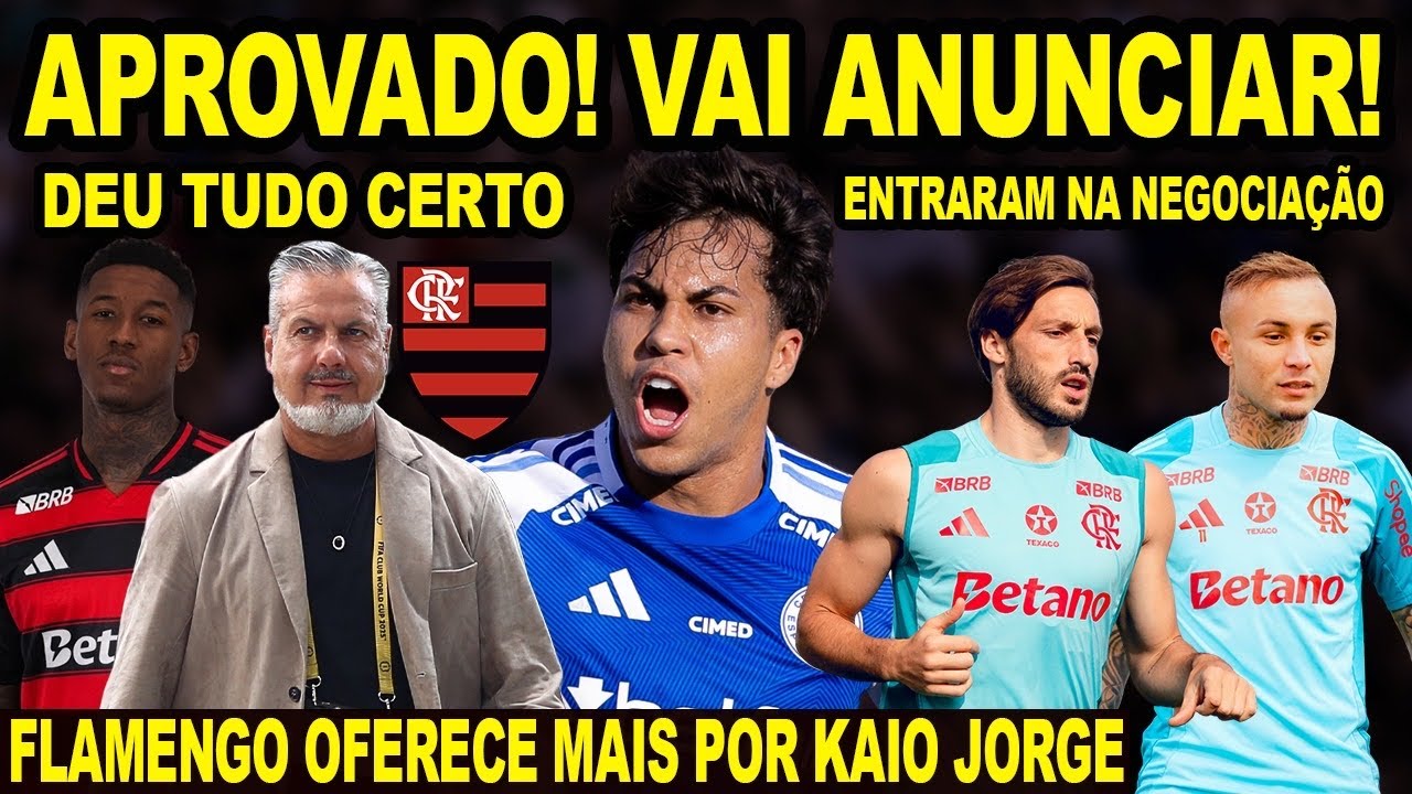 EXCELENTE NOT&Iacute;CIA ELE FOI APROVADO E O FLAMENGO VAI ANUNCIAR! MENG&Atilde;O VAI SUBIR CARGA POR KAIO JORGE!