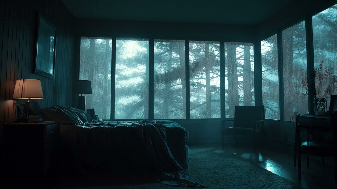 Heavy Rain Hitting the Forest Floor Outside Your Window - Crisp Water Sounds for Meditation