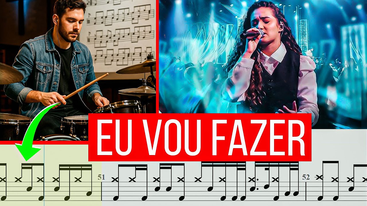 Eu Vou Fazer - Kailane Frauches | Partitura de Bateria (PDF + MIDI)