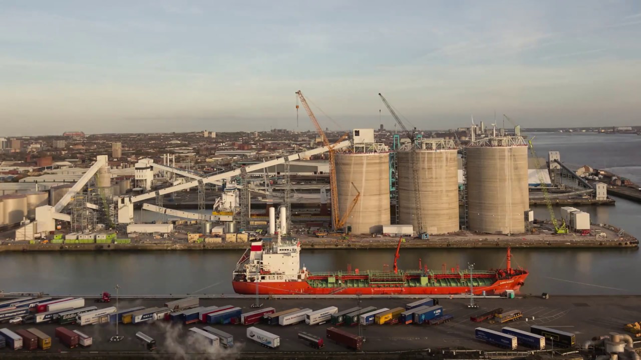 Time lapse construction of the Port of Liverpool Biomass Terminal