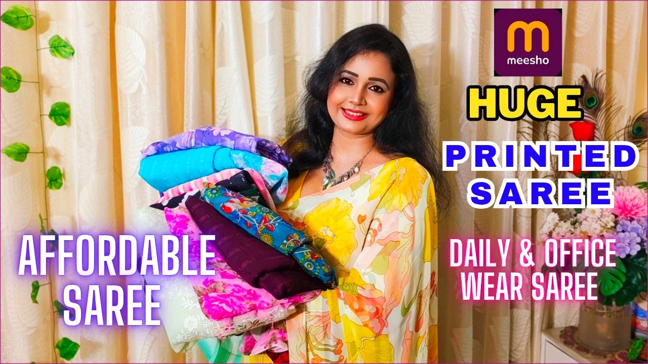 Meesho affordable Printed Saree Haul |Meesho saree haul | Daily & office wear saree haul | Zouk BAG