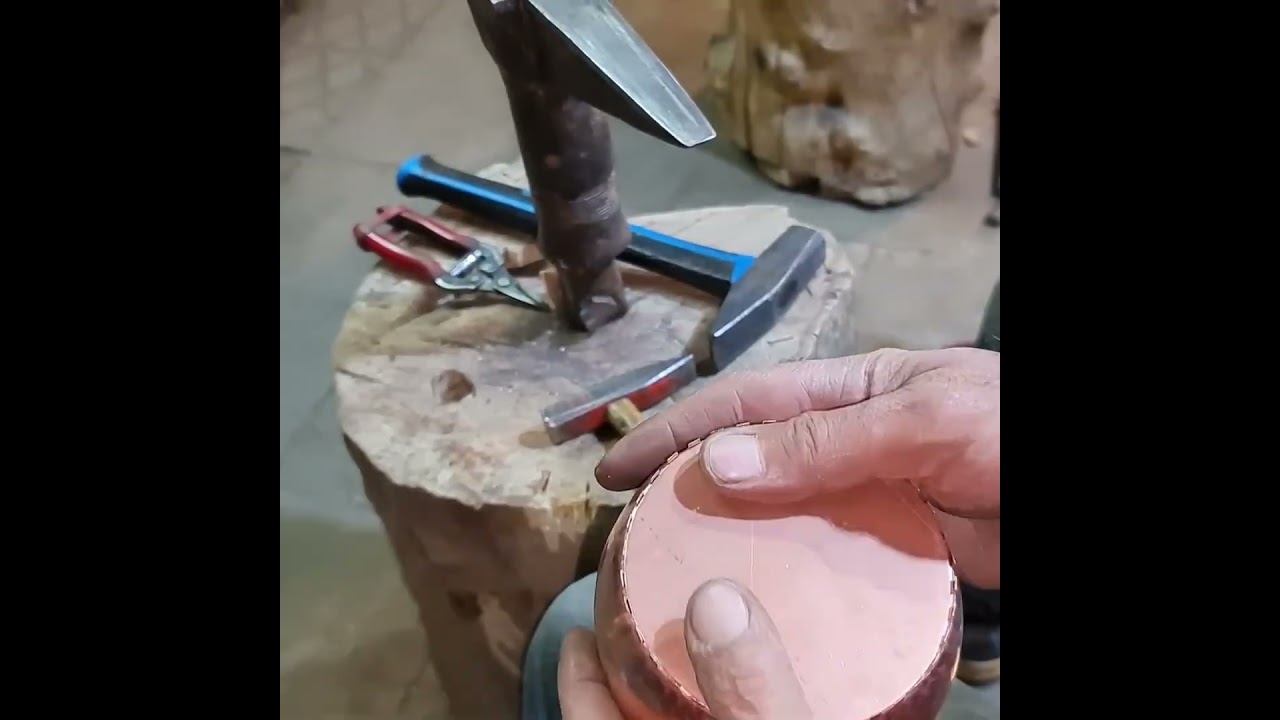 Coppersmith's Symphony with Hammers, Copper Sheet and Fire