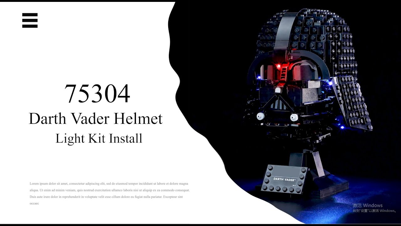 Install Lightailing Light Kit For Lego Darth Vader Helmet 75304