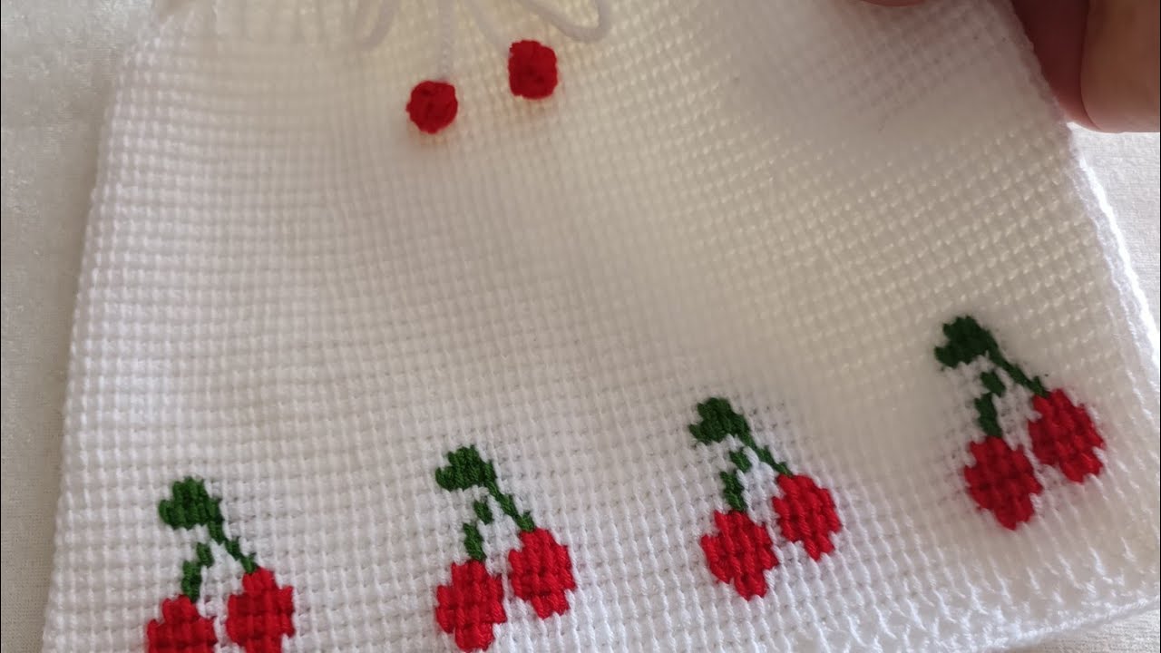 Kirazlı Etek Yapımı 2 Yaş🍒🍒       #elemeği #handmade #tunusişi #crochet