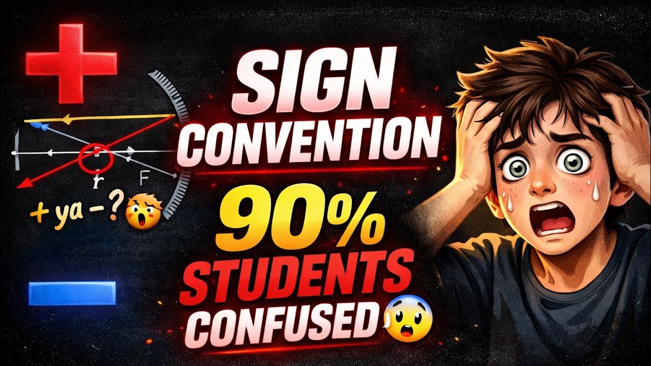 Sign Convention 😨 | 90% Students Confused | Class 10 Physics Board Exam