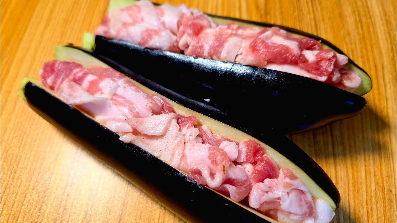 SNSでふざけたなす料理が流行ってたので晒します。【豚こまナスドッグ】