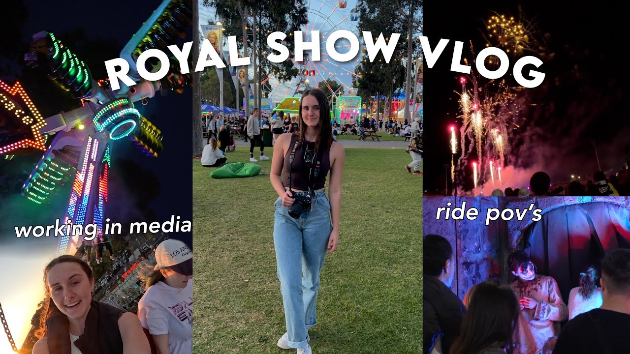 ROYAL ADELAIDE SHOW VLOG 2023 | Working in Social Media + Ride POV's (no limit & space roller)