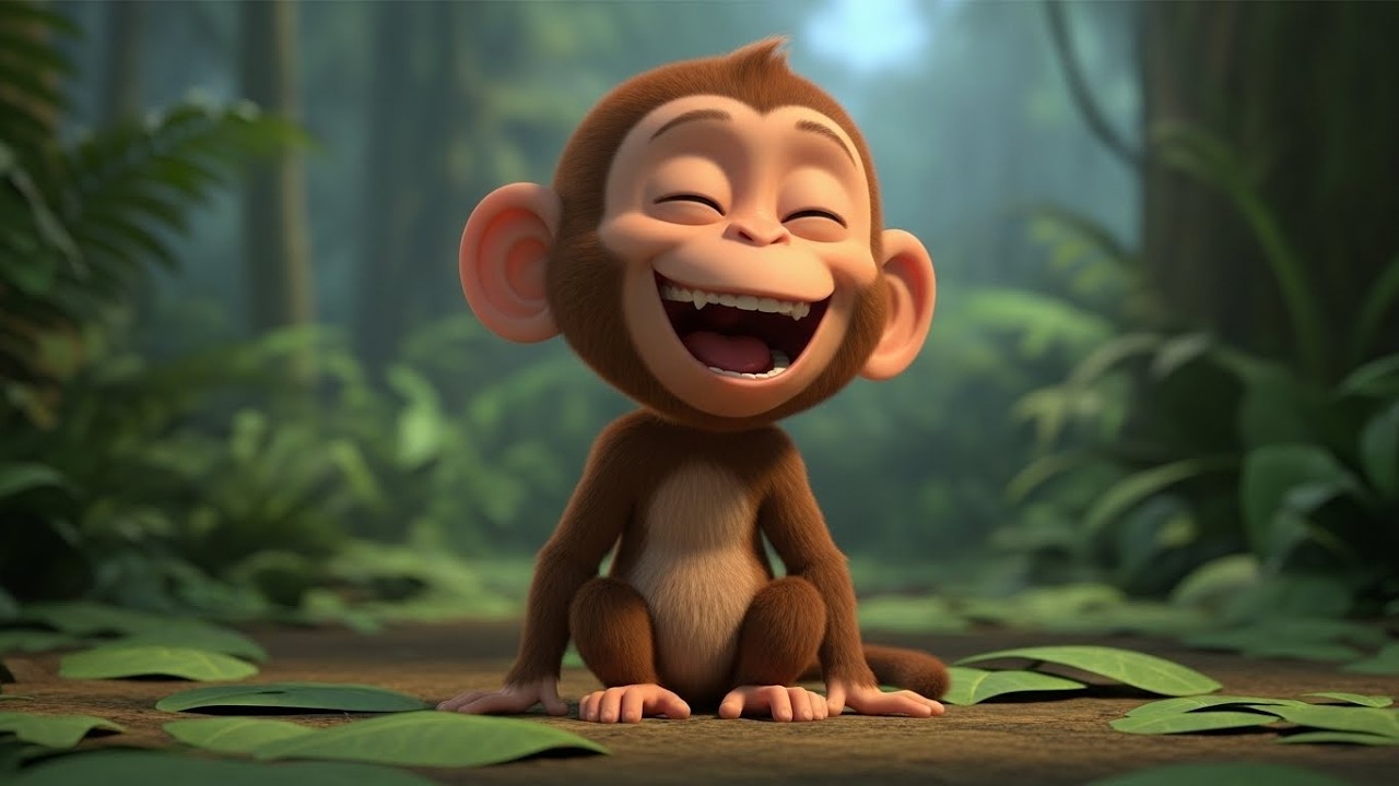 Глупая обезьянка поскользнулась на банане 🐒🍌😂 | Мультфильм для детей и весёлые приключения