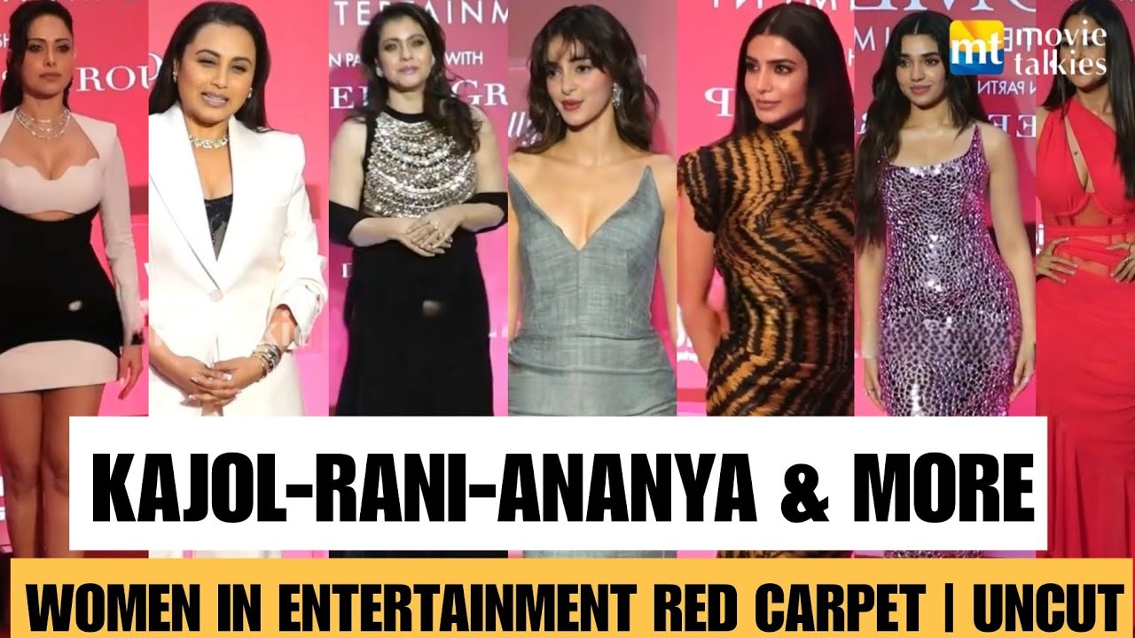 Kajol, Rani Mukerji, Ananya Pandey, Samantha Nushrratt, Shehnaaz,Sonam,Krithi, at Women's Red Carpet