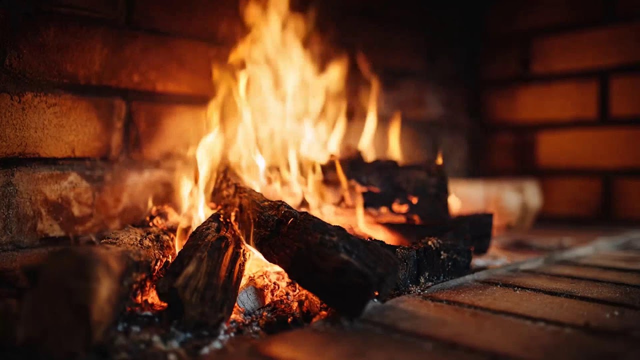 Soft Glowing Hearth and Fireplace Sounds for Late Night Comfort and Peace Healing Calm 🔥