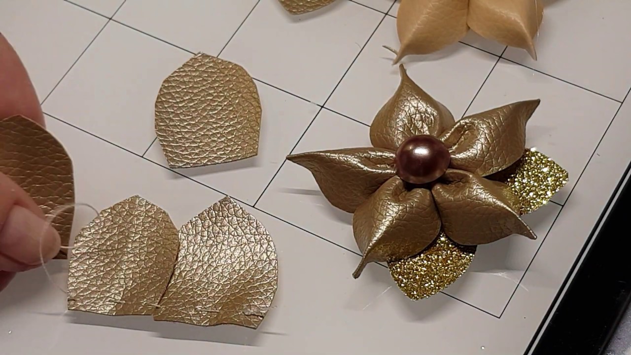 #SCRAP# TUTO FLEUR EN SIMILI CUIR n•18