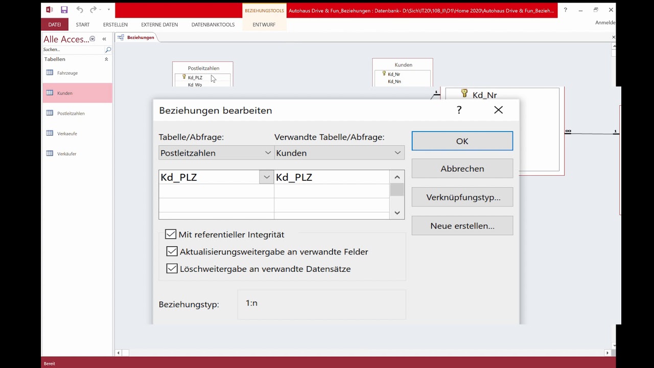 Access   Beziehungen erstellen