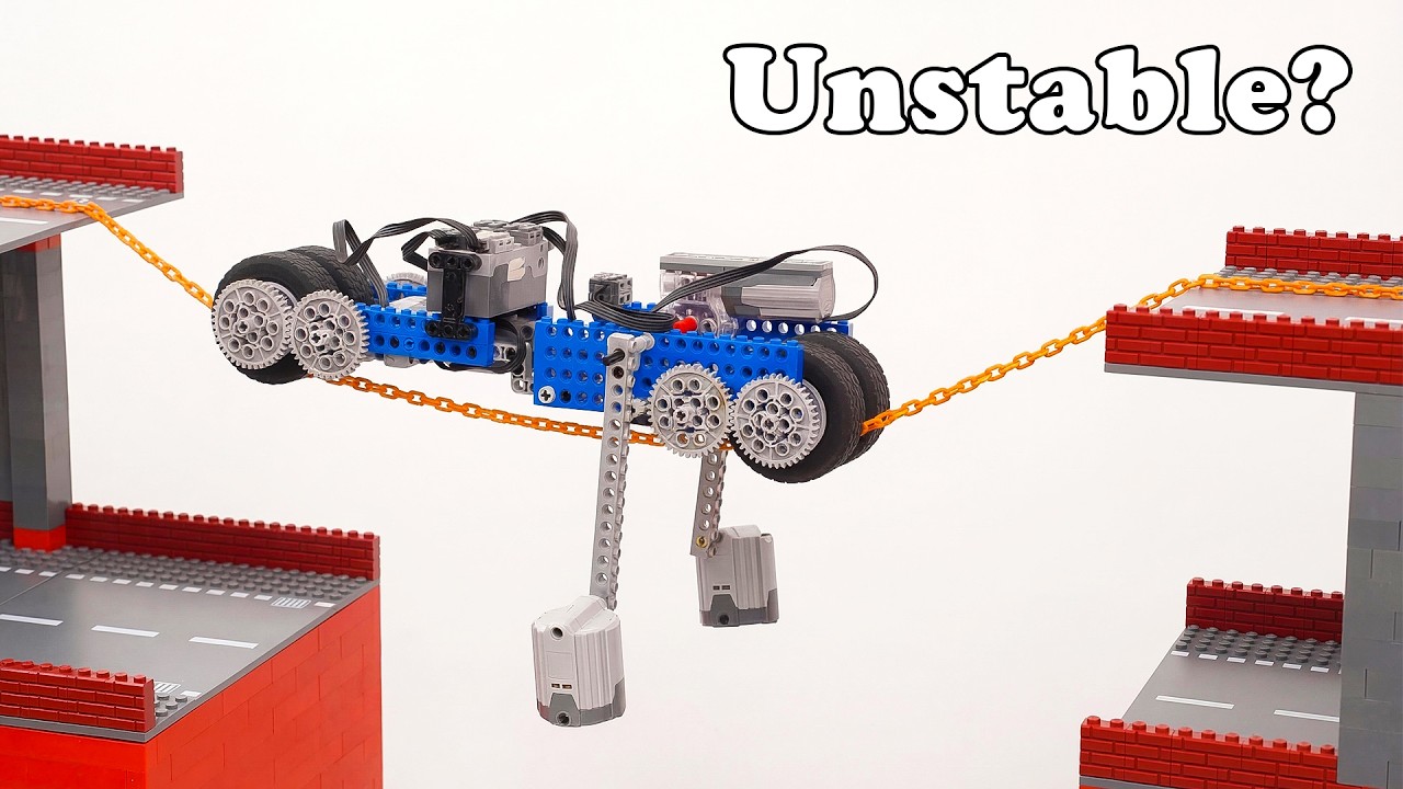 Challenge LEGO Vehicles vs Unstable Chain Bridge | Smart Lego
