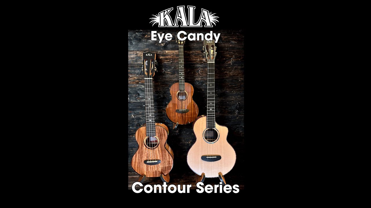 Kala Eye Candy - Contour Series - Deluxe Spruce & Rosewood  Uke & Acacia Tenor & Baritone Ukulele