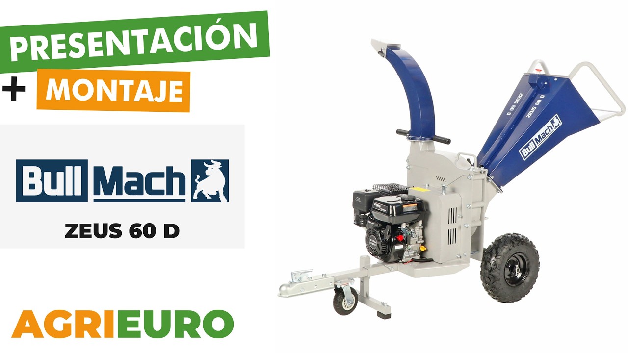 BullMach ZEUS 60 D - Biotrituradora de gasolina - Motor Ducar DH212 - Presentación y Montaje
