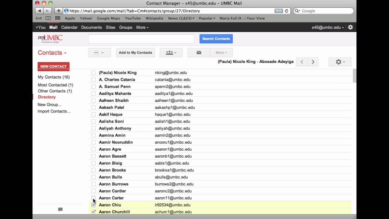 Gmail - View and Edit Contacts