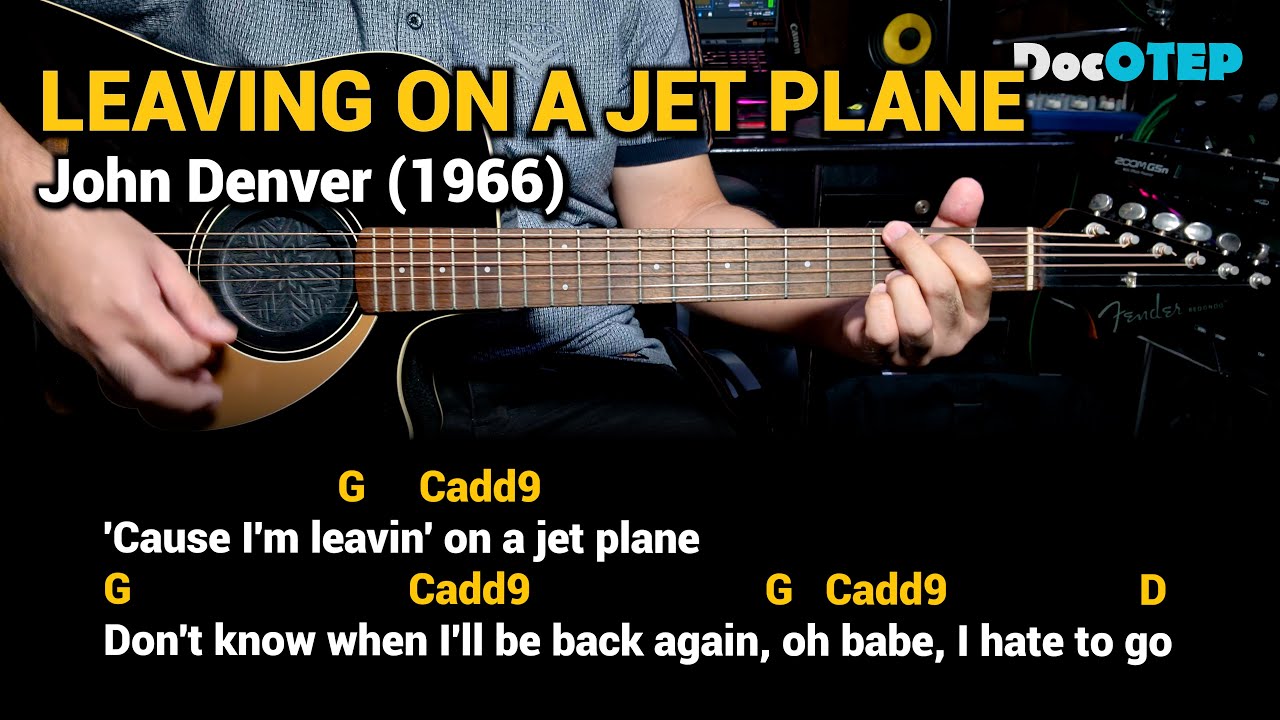 Leaving On A Jet Plane - John Denver (Easy Guitar Chords Tutorial with Lyrics)