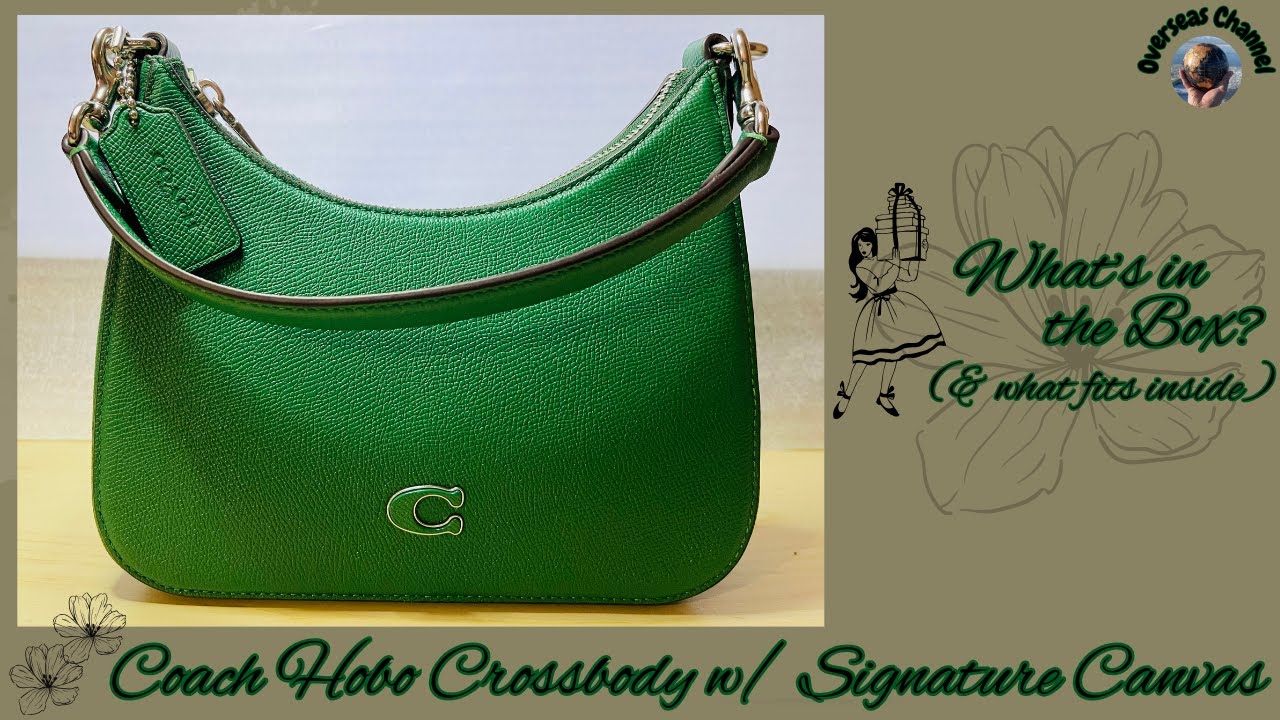 Unboxing Coach Hobo Crossbody w/ Signature Canvas 🙂 & What Fits Inside
