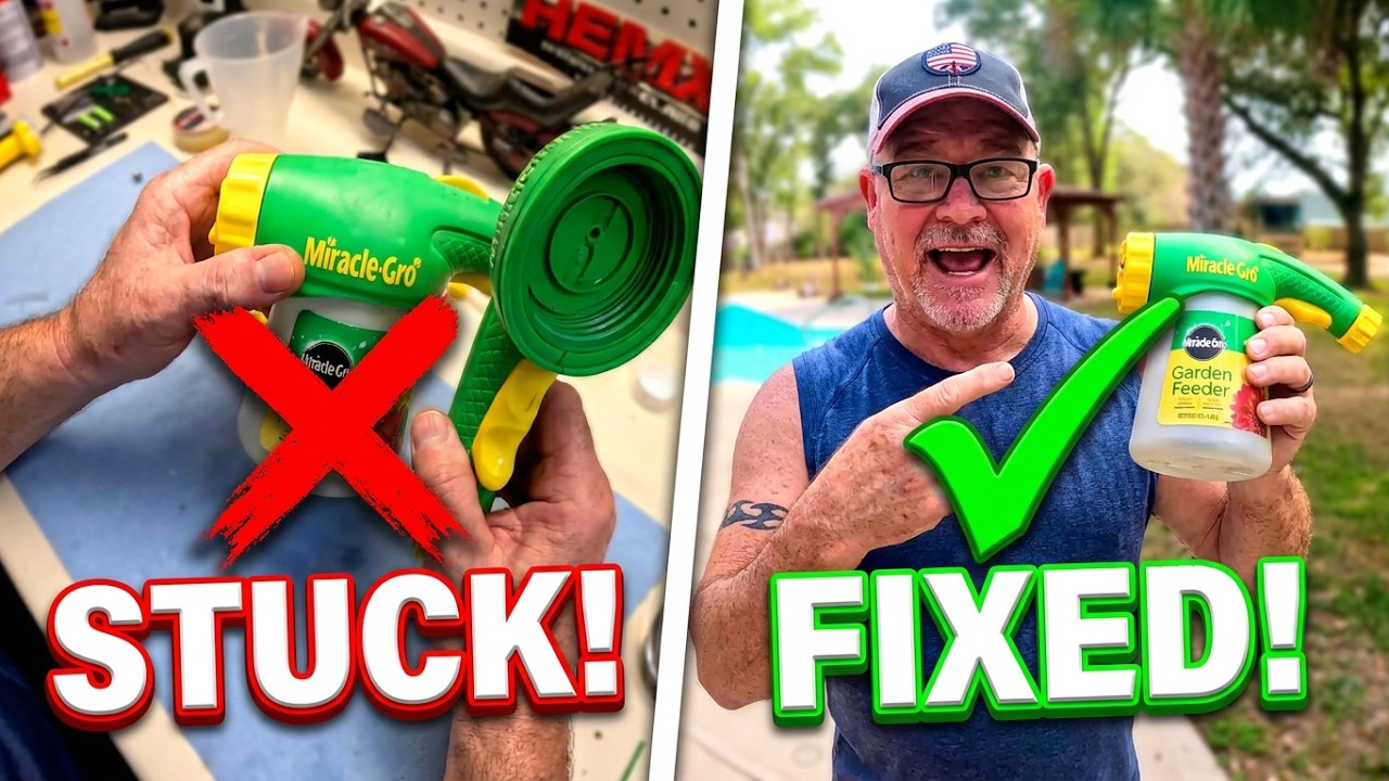 How To FIX THE Dreaded STICKY TRIGGER on The MIRACLE GROW Spray Feeder