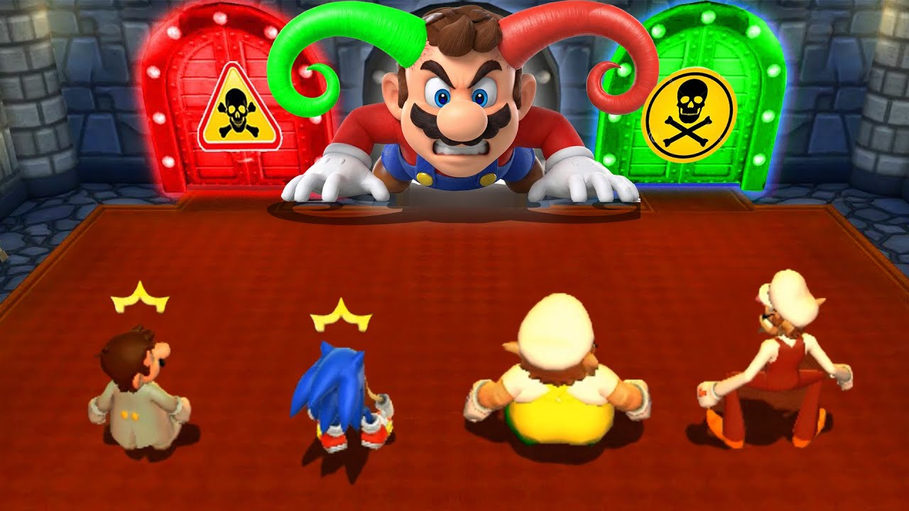 【マリオパーティ9】究極のミニゲーム対決マリオVsソニックVsワリオVsワルイージ(CPUの強さ：｢たつじん」)