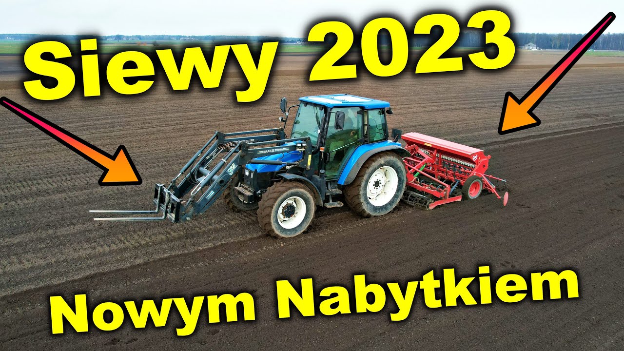 Boguś sprawdza nowy nabytek w pracy! | Siew jęczmienia browarnego 2023 | New Holland TL 90 + Famarol