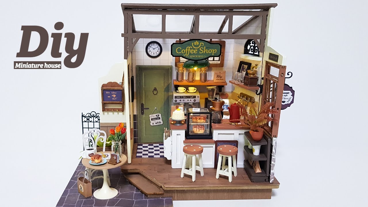 DIY Miniature dollhouse ☕️No.17 Cafeㅣ커피숍ㅣ미니어처 하우스ㅣ박소소
